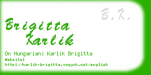 brigitta karlik business card